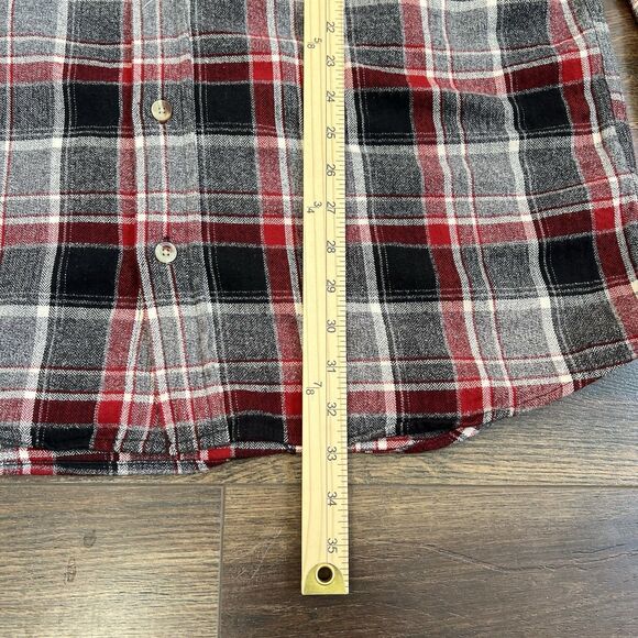 RedHead Shirt Size LT Large Red Black Gray Plaid Flannel Long Sleeve Button-Down - Picture 8 of 10